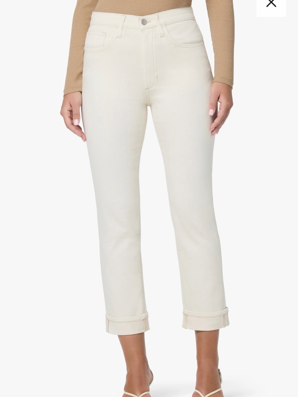 Joe's Jeans Cream Straight-Leg Jeans